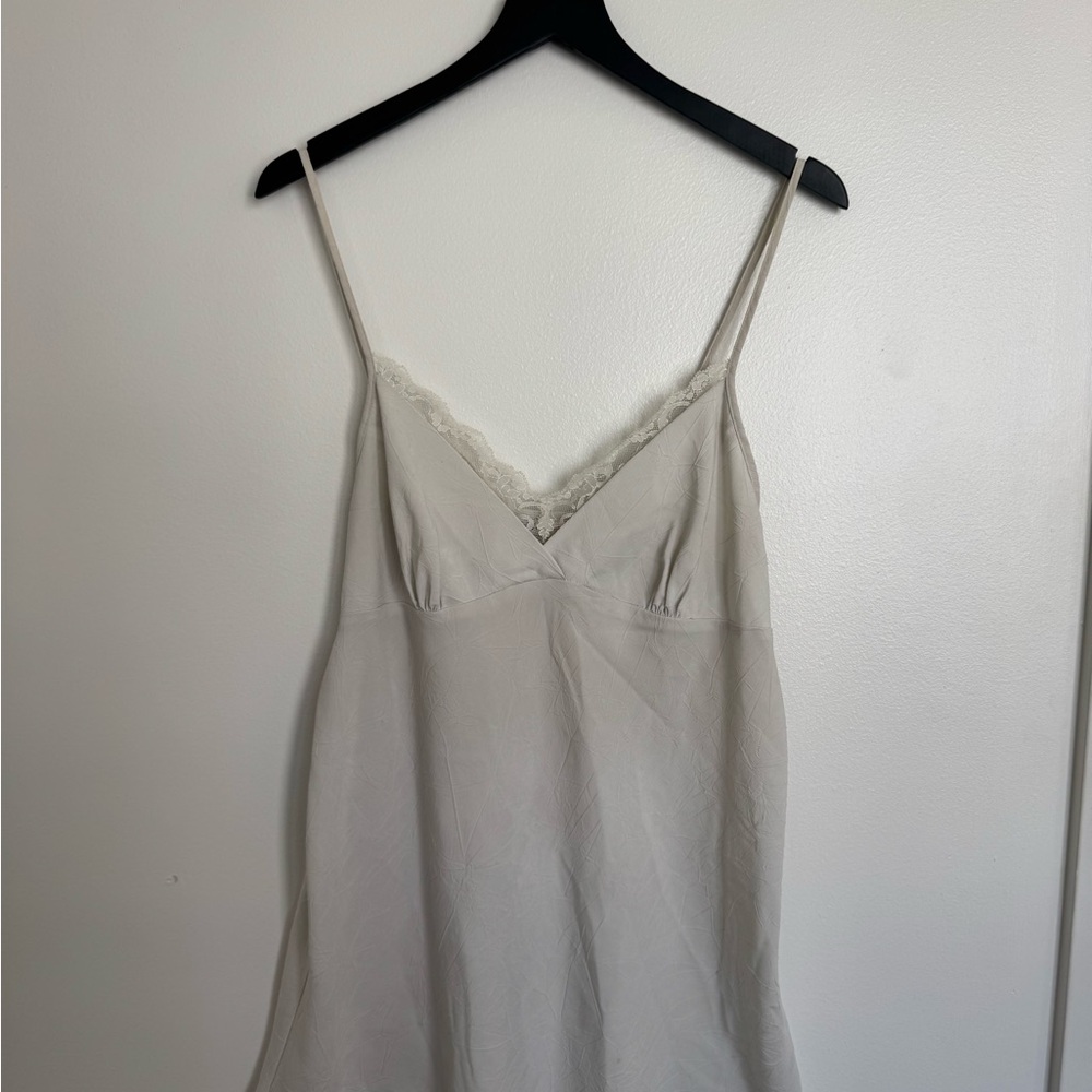 Vintage Vanity Fair Cream Lace-Trimmed Slip